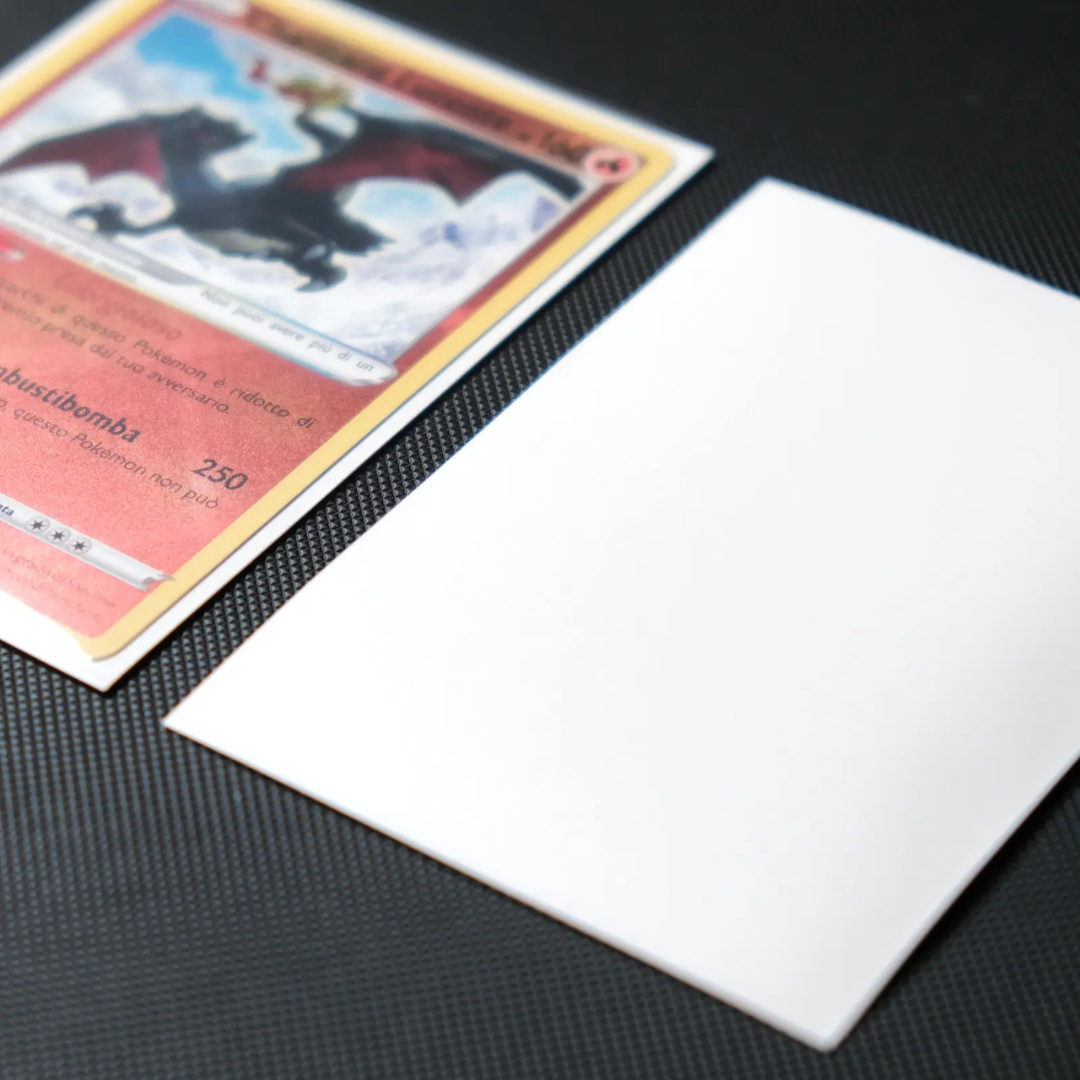 Matte Sleeves White 50 Bustine Protettive Trasparenti per Carte da Gioco