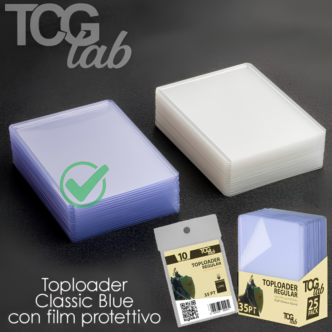 TCG Lab Box Toploader Classic Blue con Film Protettivo 25 Pz