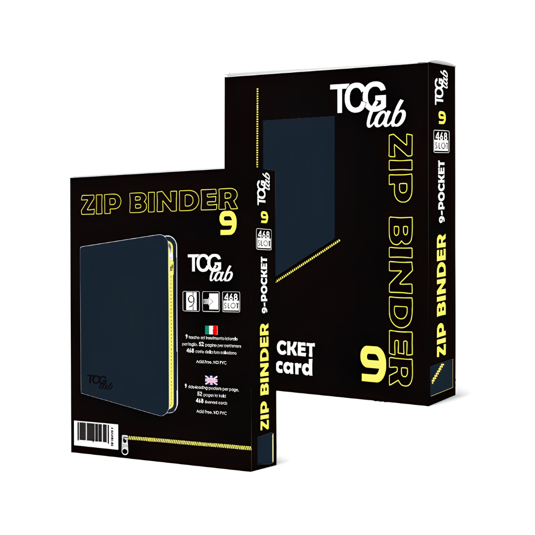TCG Lab Album Binder 9 Tasche con Zip Gialla 468 Slot - Blue