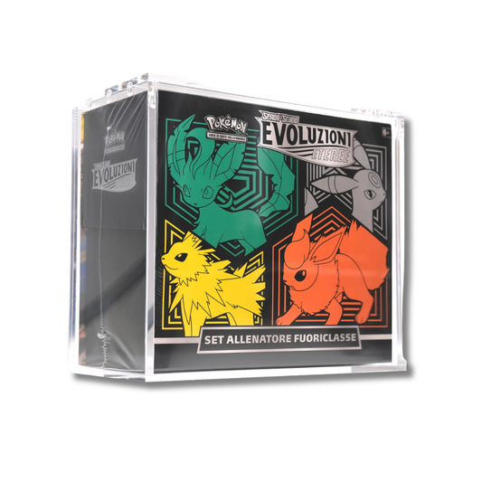 Case in Plexiglass Magnetico Trasparente Teca per Set Allenatore Fuoriclasse Pokemon